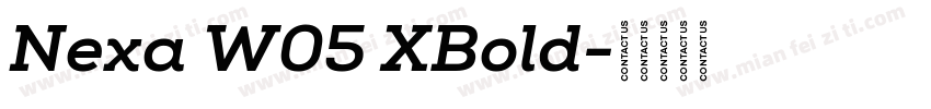 Nexa W05 XBold字体转换